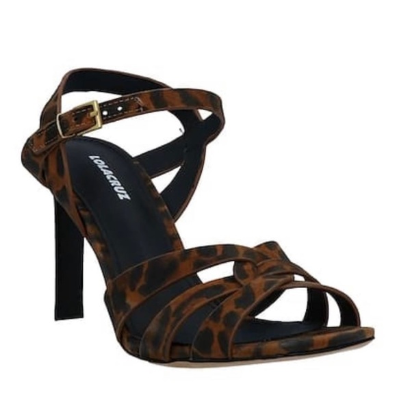 Lola Cruz Leopard Print Sandals YSL Tribute Inspired Size- 10 / 40EU - Picture 3 of 7